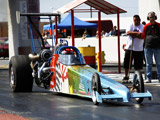 Gary Curmi's Toyota Supra Dragster Holding a new World Record. (c) greekdragster.com - The Greek Drag Racing Site, since 2001.