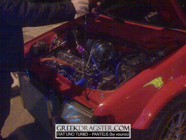 Pantelis - Fiat Uno 1800 16V Turbo. (c) greekdragster.com - The Greek Drag Racing Site